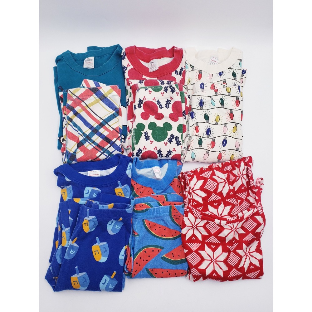 Hanna Andersson Mixed Lot Holiday Disney Pajamas 6 Pair Size 10